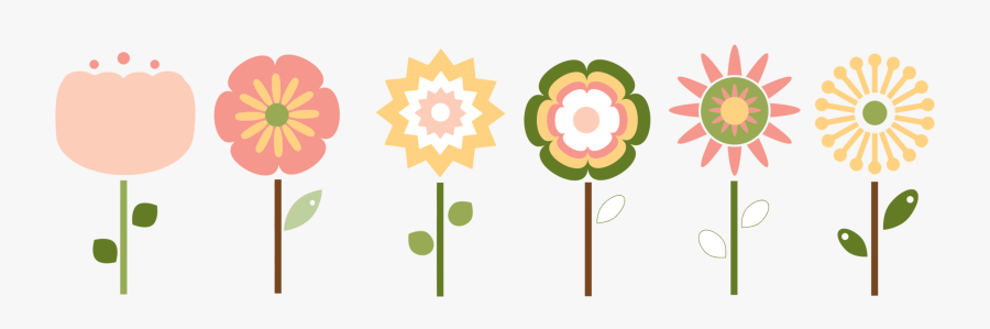 Six Flowers Clip Arts - Graphic Small Flowers Png, Transparent Clipart