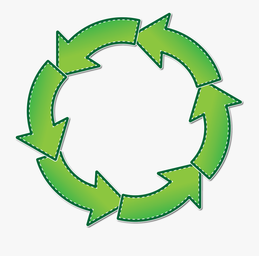 Circle, Arrow, Arrows, Six, Graphic, Green, Design - Стрелки По Кругу Png, Transparent Clipart
