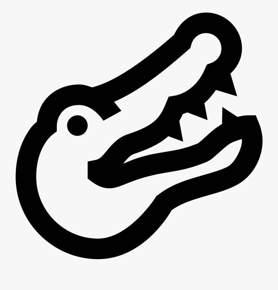 Transparent Crocodile Head Clipart - Alligator Icon, Transparent Clipart