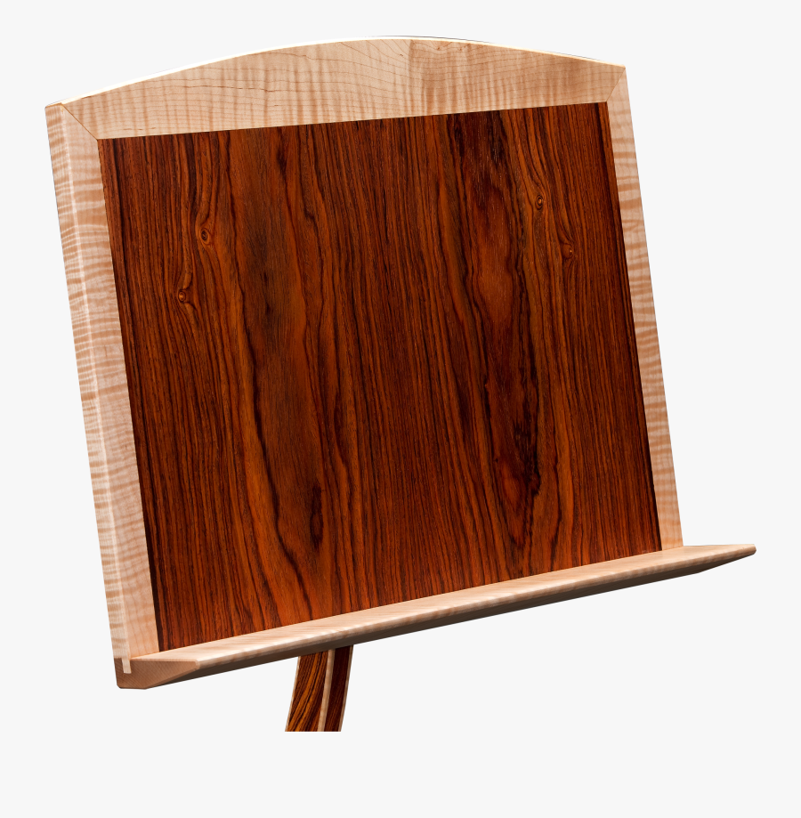 Music Stand In Cocobolo With Curly Maple Trim - Plywood, Transparent Clipart