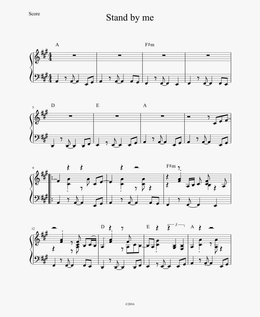 Clip Art Music Notes Stand - Stand By Me Partitura Piano, Transparent Clipart