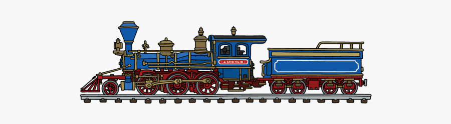Old Wild West Train, Transparent Clipart