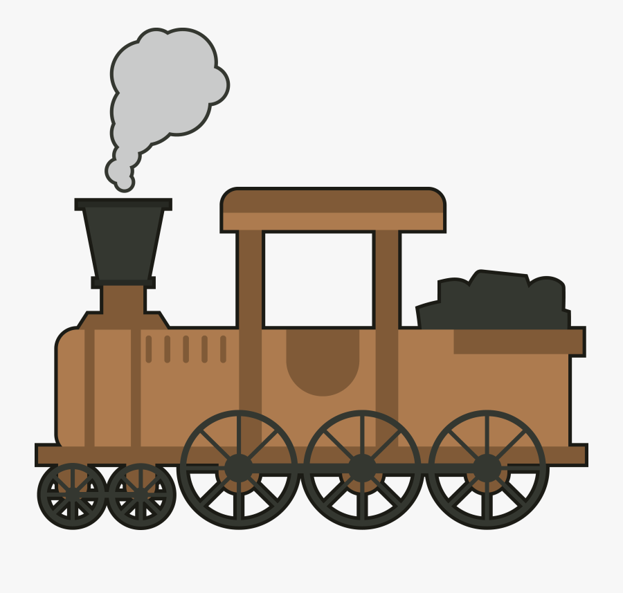 Train Rail Png Pic - Brown Train Png Cartoon, Transparent Clipart