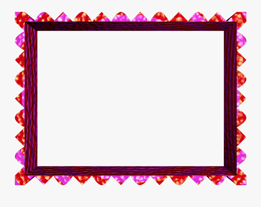 Fancy Loop Cut Border In Pink Red Color, Rectangular - 5 Examples Of Object Pronoun, Transparent Clipart
