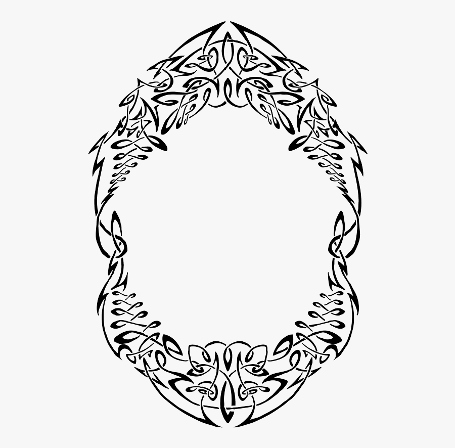 Borders Drawing Fancy - Fancy Vine Circle Border, Transparent Clipart