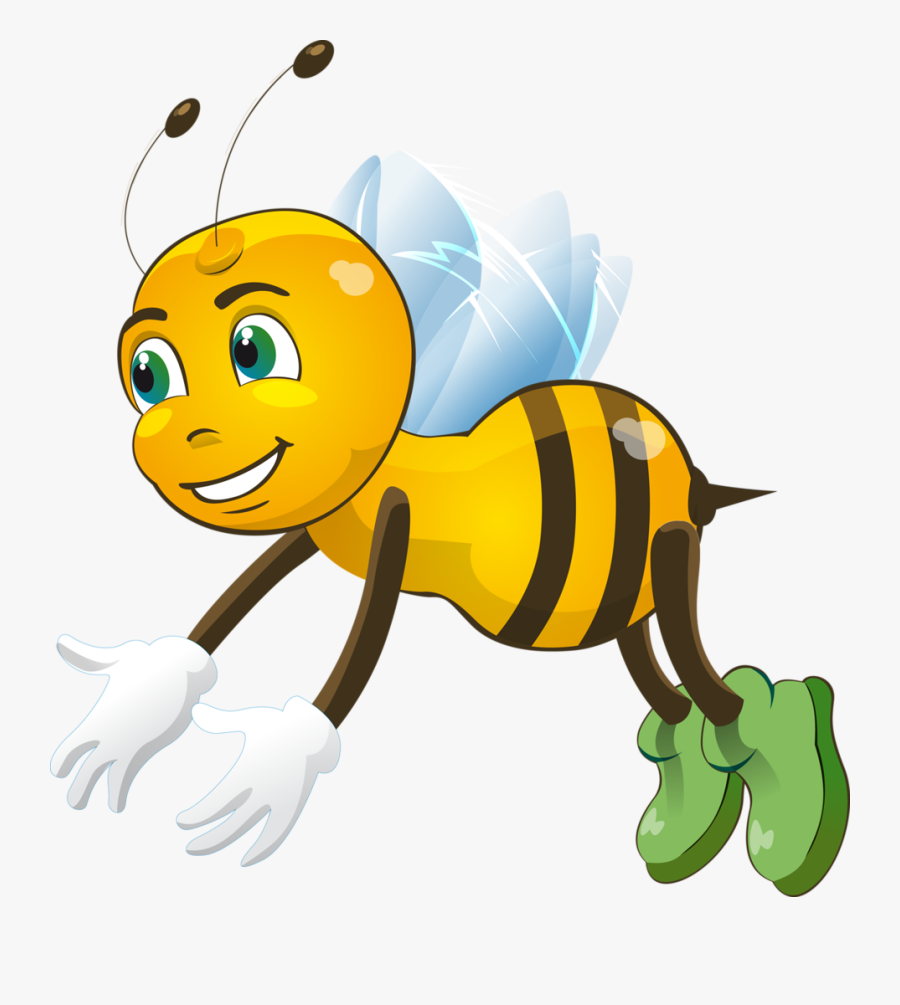 Cute Bee Pic - Cartoon, Transparent Clipart