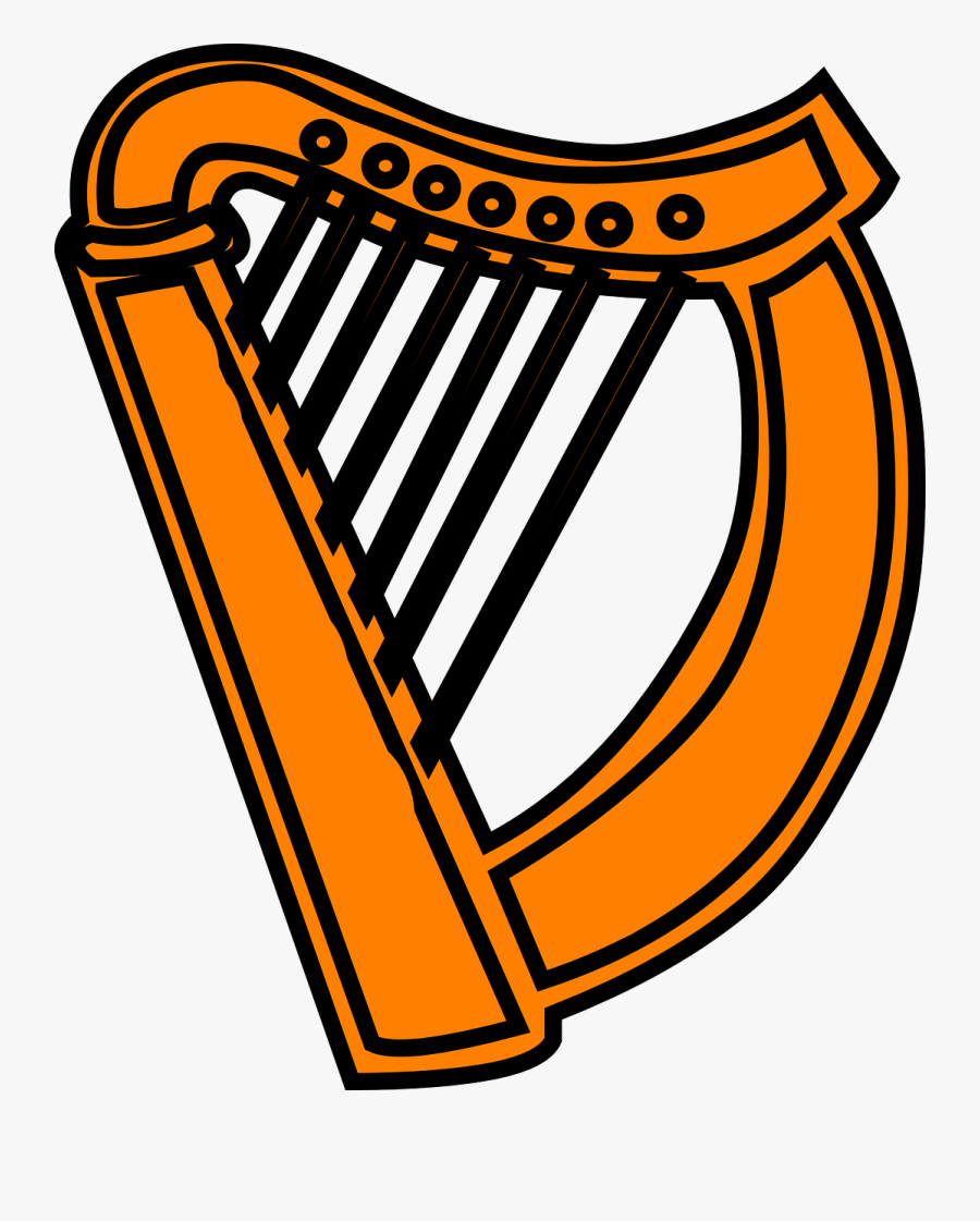 Harp, Music, Instrument, Classical, String, Chord - Irish Harp Cartoon, Transparent Clipart