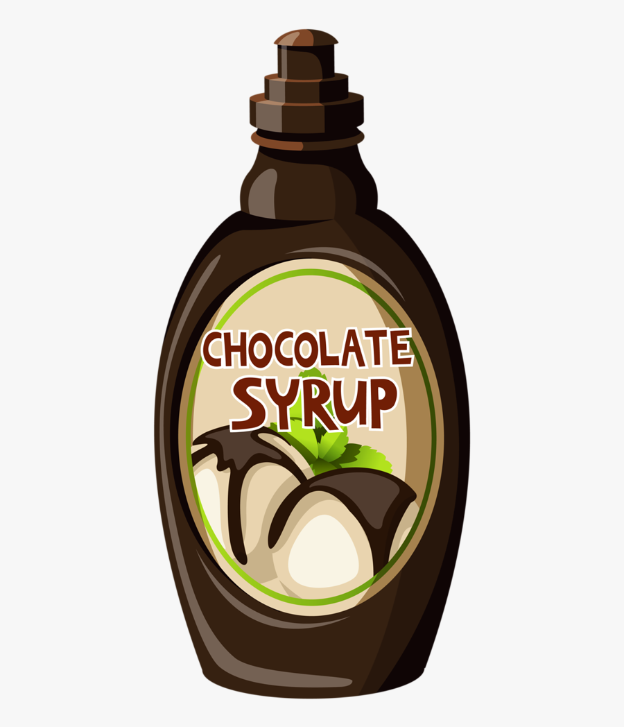 Chocolate Syrup Bottle Clipart, Transparent Clipart