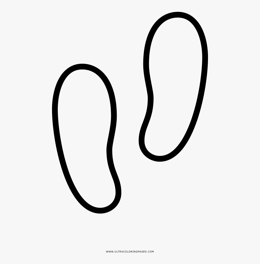 Foot Steps Coloring Page - Line Art, Transparent Clipart