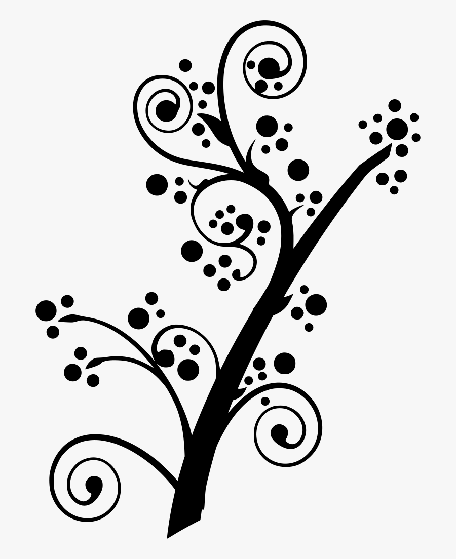 Line Art Tree Branches, Transparent Clipart