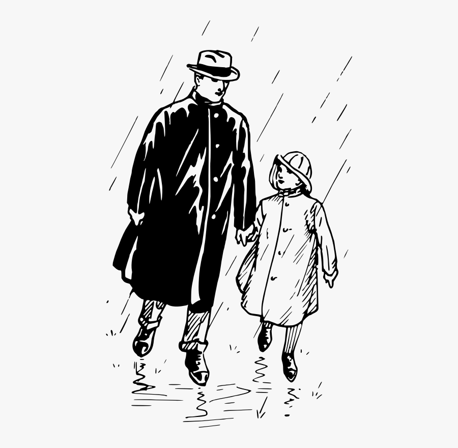 Walking In The Rain - Walking In The Rain Clipart, Transparent Clipart
