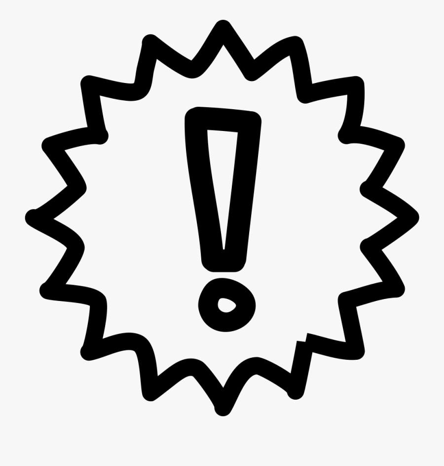 Alert Hand Drawn Symbol Comments - Simbolo Alerta, Transparent Clipart
