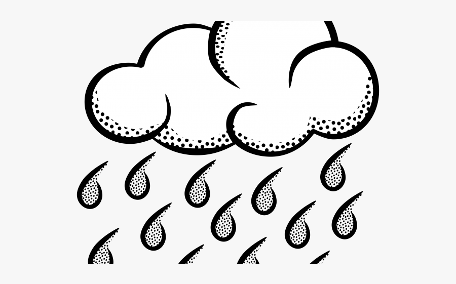 Rainy Weather Clipart Black And White, Transparent Clipart