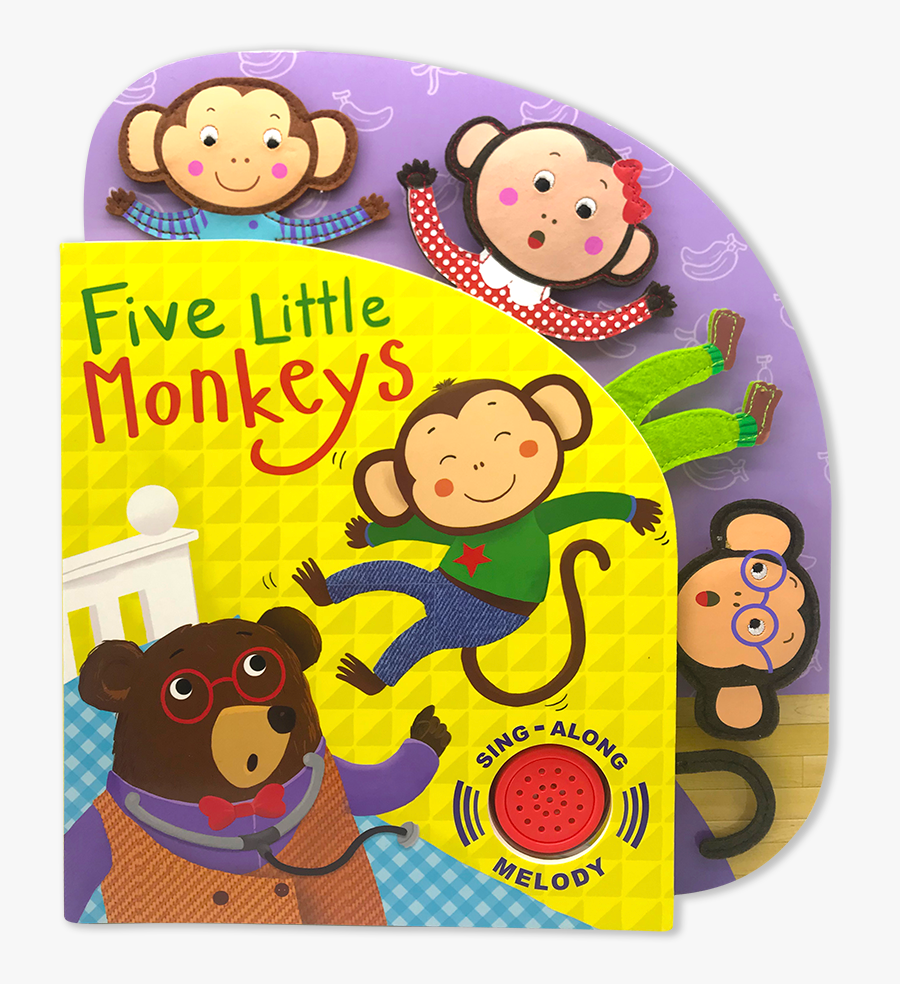 Five Little Monkeys Sing Along Melody Book, Transparent Clipart
