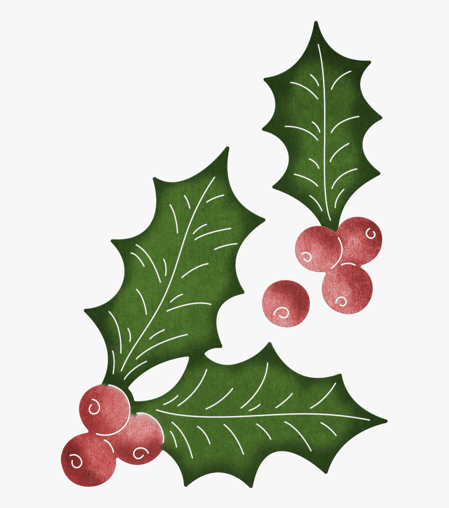 Piece Of Holly, Transparent Clipart