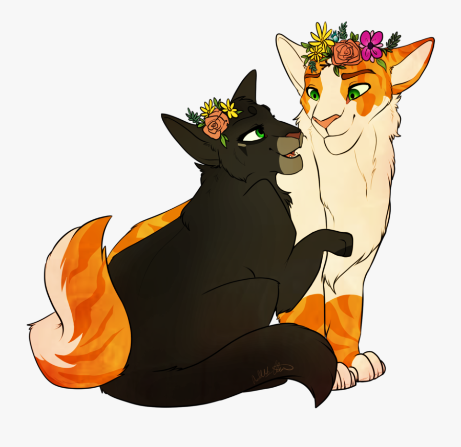 Hollyleaf And Fallen Leaves By Purespiritflower - Warrior Cats Hollyleaf X Fallen Leaves, Transparent Clipart