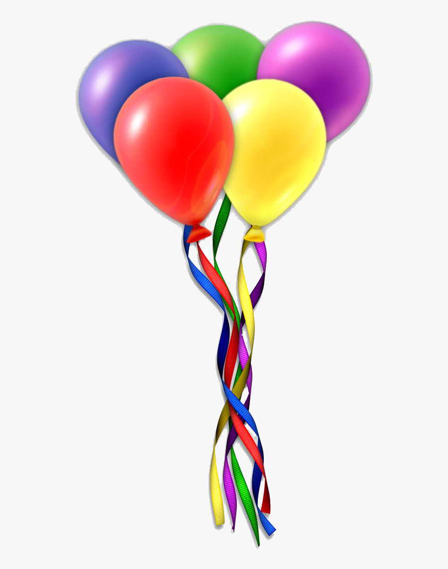 An Object Made Of Brightly-coloured Thin Rubber, That - Happy Birthday Balloons Png, Transparent Clipart