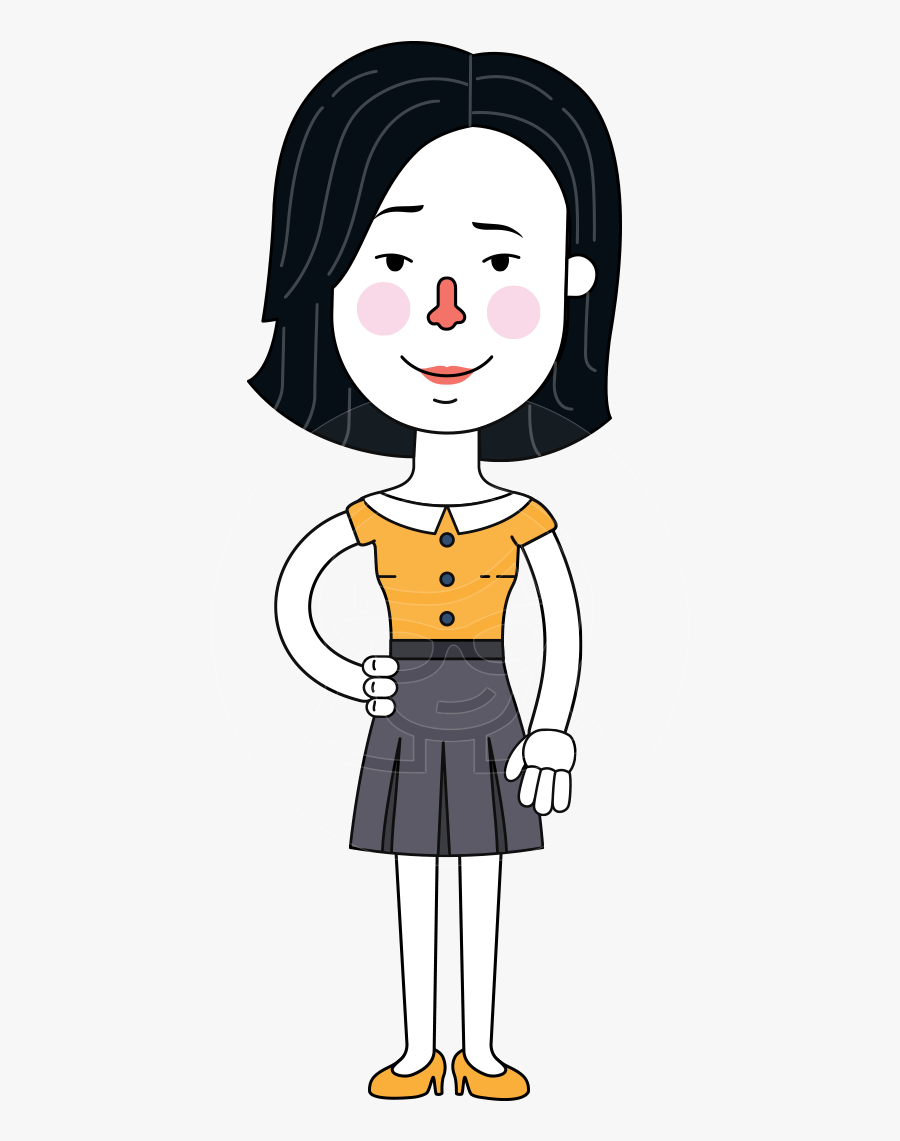 Minimalist Businesswoman Vector Character Design Aka - Design, Transparent Clipart