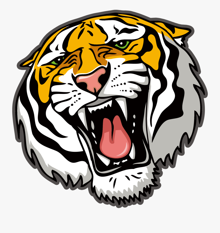 Tiger Line Art Clip Art - Bay High Tigers, Transparent Clipart