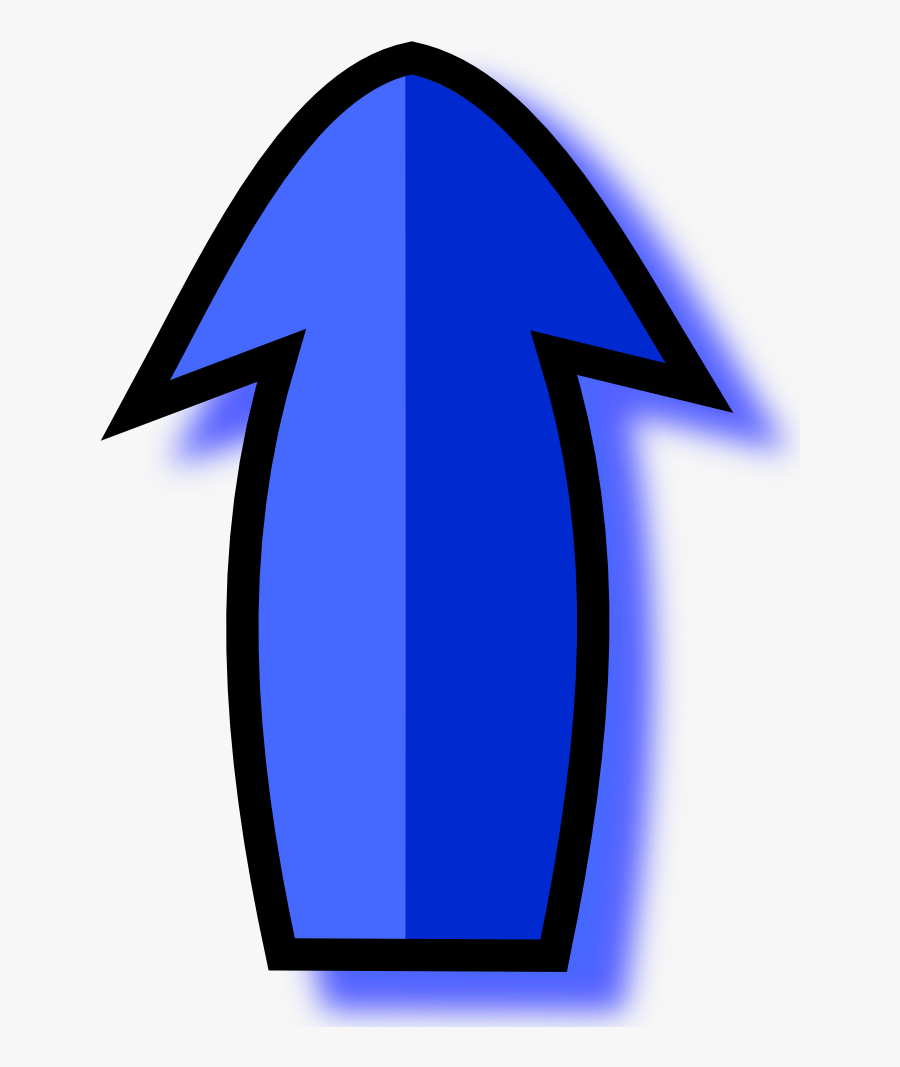 Blue Arrow Pointing Up, Transparent Clipart