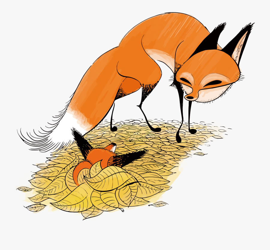 Red Fox Drawing Illustration - Fox, Transparent Clipart