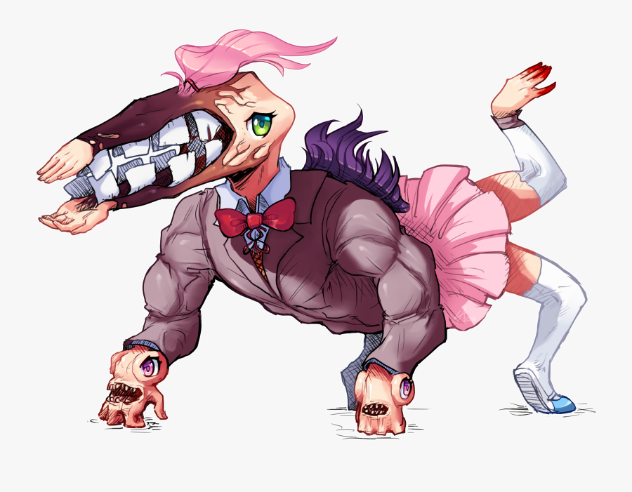Demon Human Mammal Fictional Character Vertebrate Cartoon - Doki Doki Literature Club Monster, Transparent Clipart