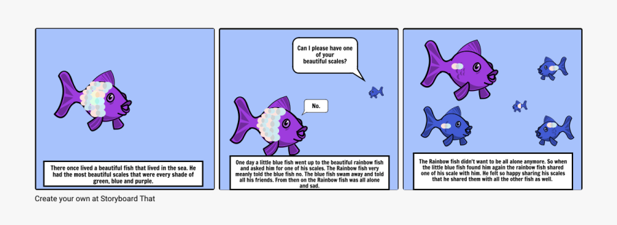 Storyboard For The Rainbow Fish, Transparent Clipart