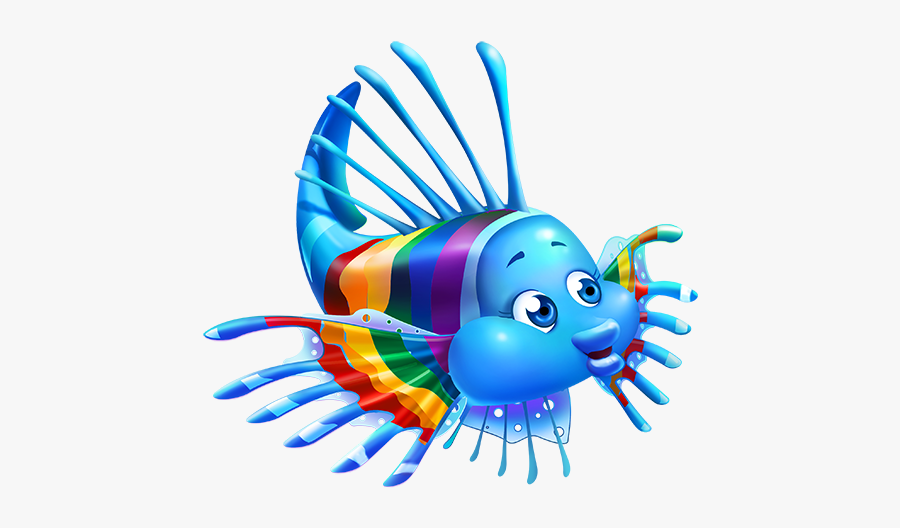 Rainbow Fish Cartoon Png, Transparent Clipart