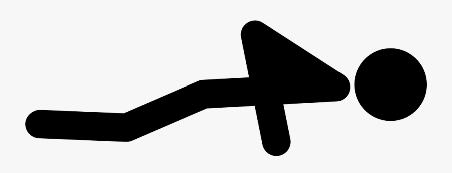 Stick Man Variant Doing Push Ups From The Ground - Airplane, Transparent Clipart