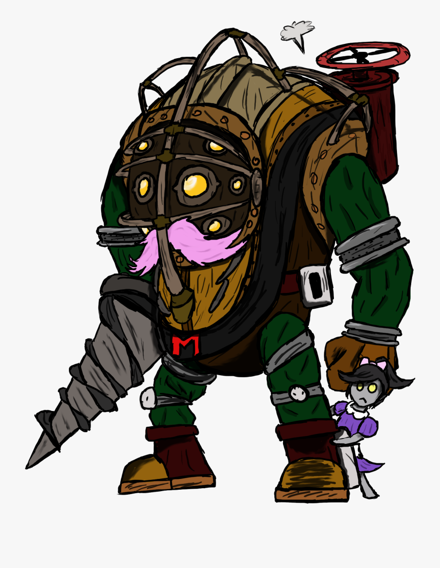 Big Daddy Png High-quality Image - Bioshock Big Daddy Drawing, Transparent Clipart