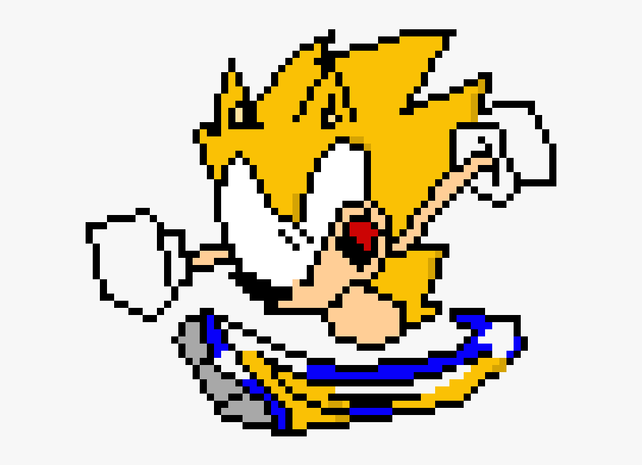 Sonic Pixel Art, Transparent Clipart