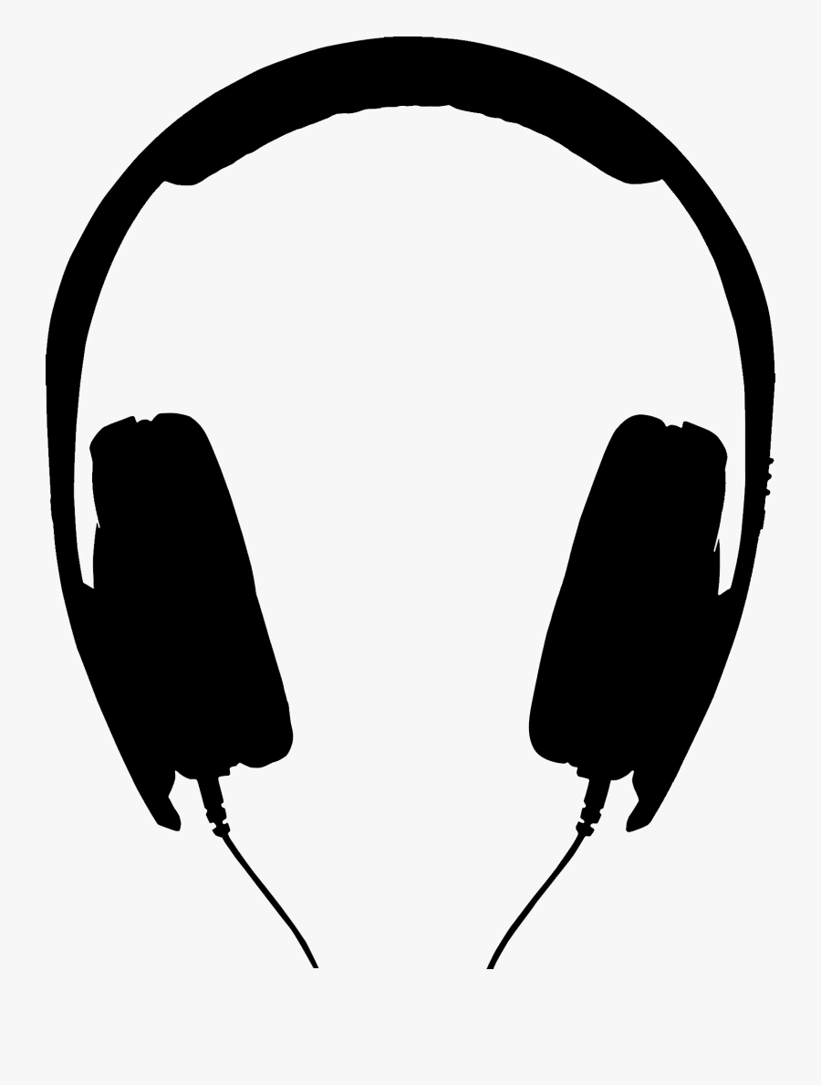 Headphone Silhouette, Transparent Clipart
