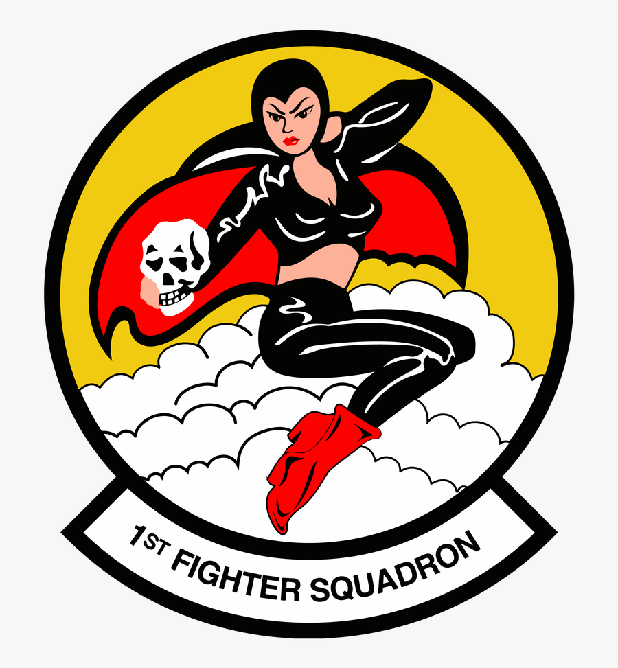 1st Fighter Squadron Us Air Force Historic Wwii Military - 1st Fighter Squadron Patch, Transparent Clipart