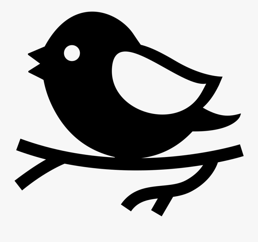 Bird On Branch - Svg Bird, Transparent Clipart
