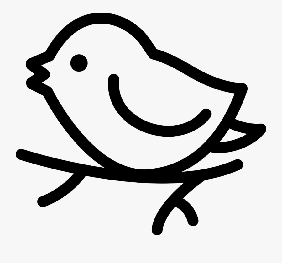 Bird On Branch - Portable Network Graphics, Transparent Clipart