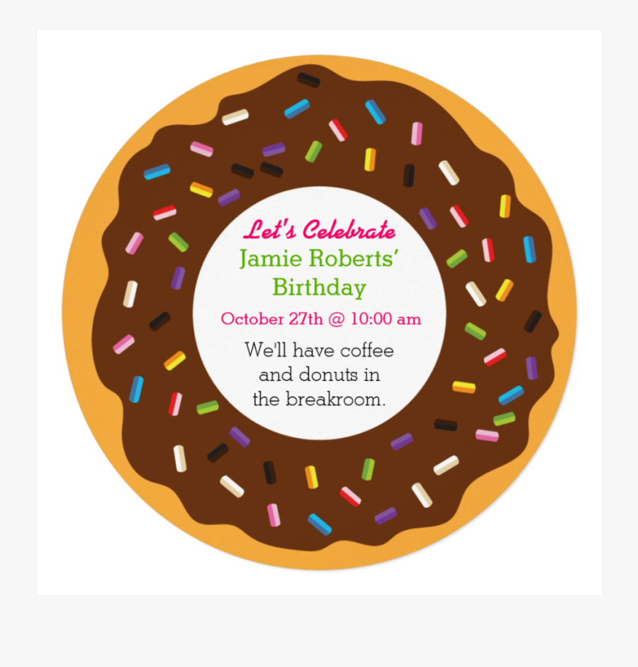 Doughnut Clipart Party - Donut Themed Birthday Invites, Transparent Clipart