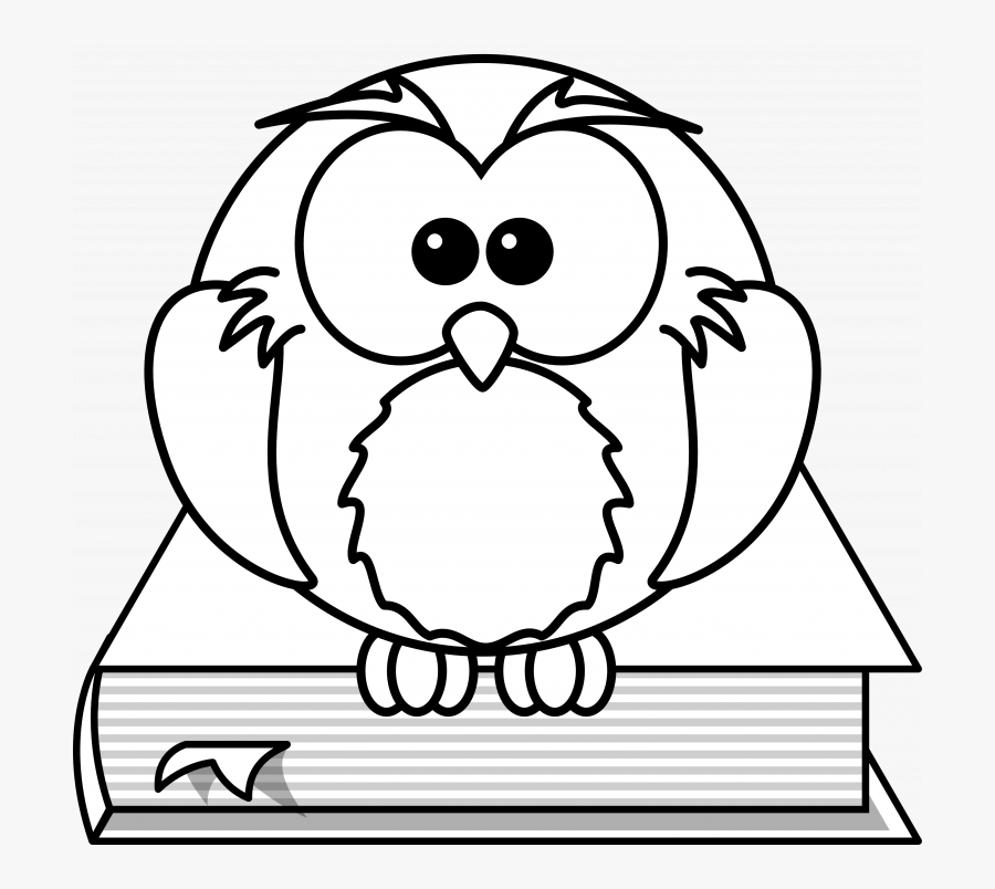 Transparent Owl Clipart Black And White - High Resolution Coloring Book Images Free, Transparent Clipart