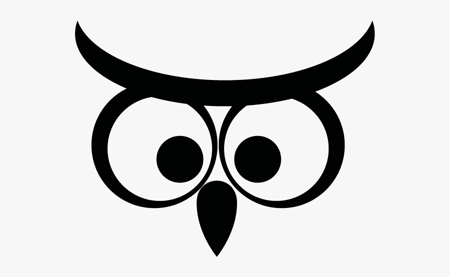 Owl Png Cartoon Black And White, Transparent Clipart