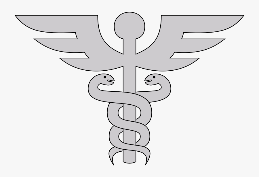 Caduceus - Line Art, Transparent Clipart