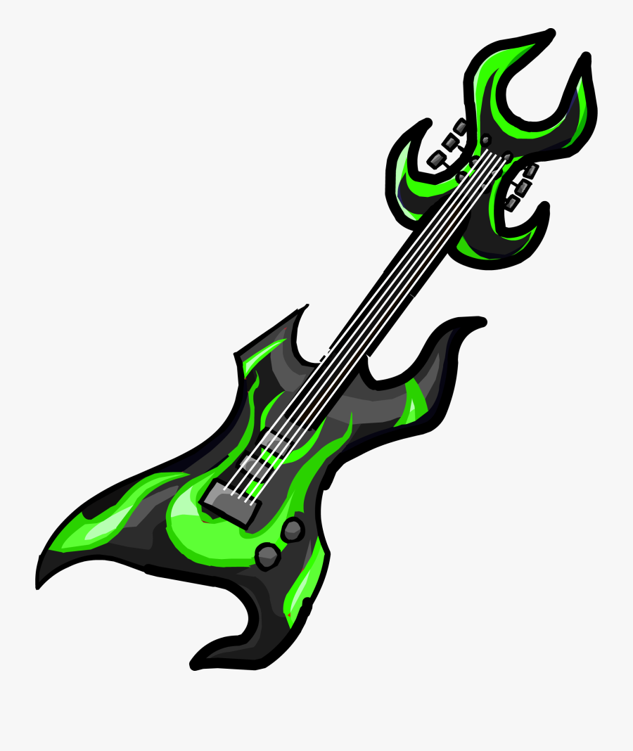 Club Penguin Wiki - Club Penguin Electric Guitar, Transparent Clipart