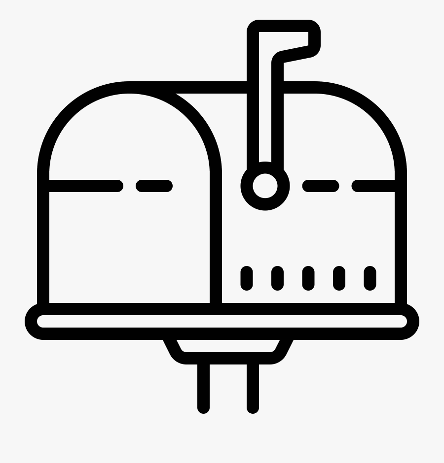 Mailbox Opened Flag Up Icon Clipart , Png Download - Icone Boite Aux Lettres Png, Transparent Clipart
