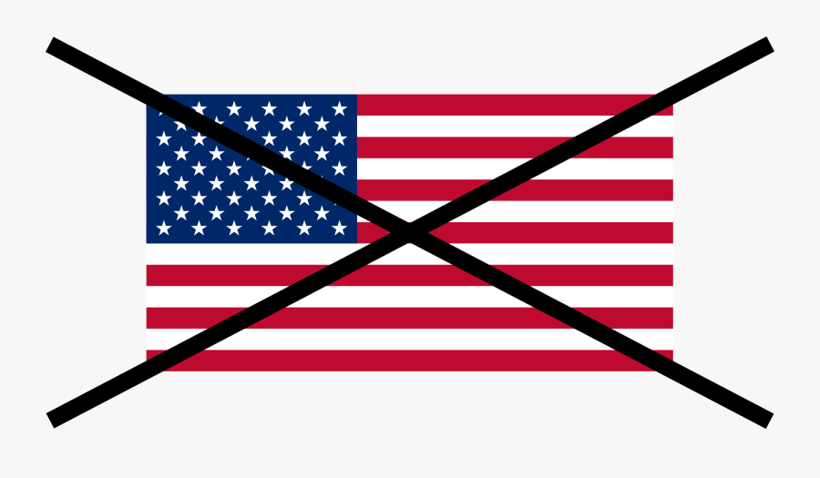 Flag Of The United States Crossed Out - American Flag Png, Transparent Clipart