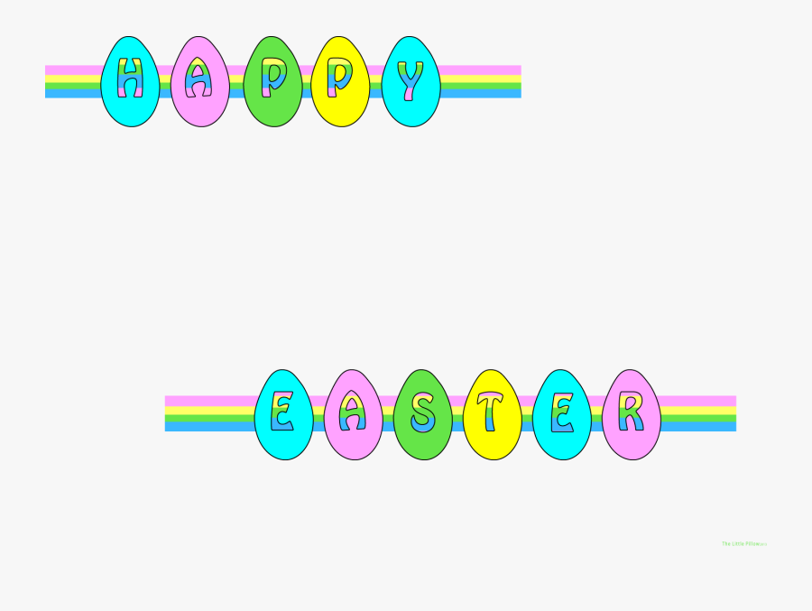 Easter Bunny Easter Egg Easter Postcard Clip Art - Printable Happy Easter Frames, Transparent Clipart