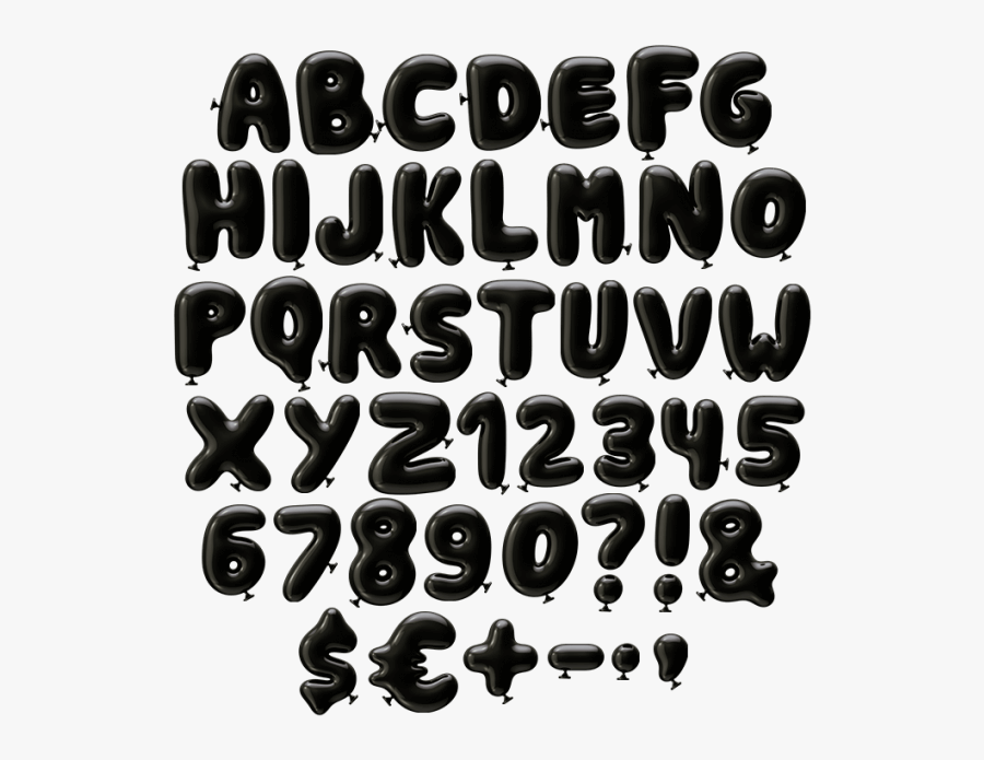 Black Party Font Letters - Calligraphy, Transparent Clipart