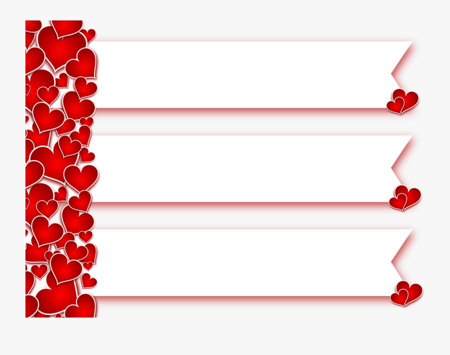 Postcard, Banner, Pointer, Congratulation, Plate - Transparent Love Banner, Transparent Clipart