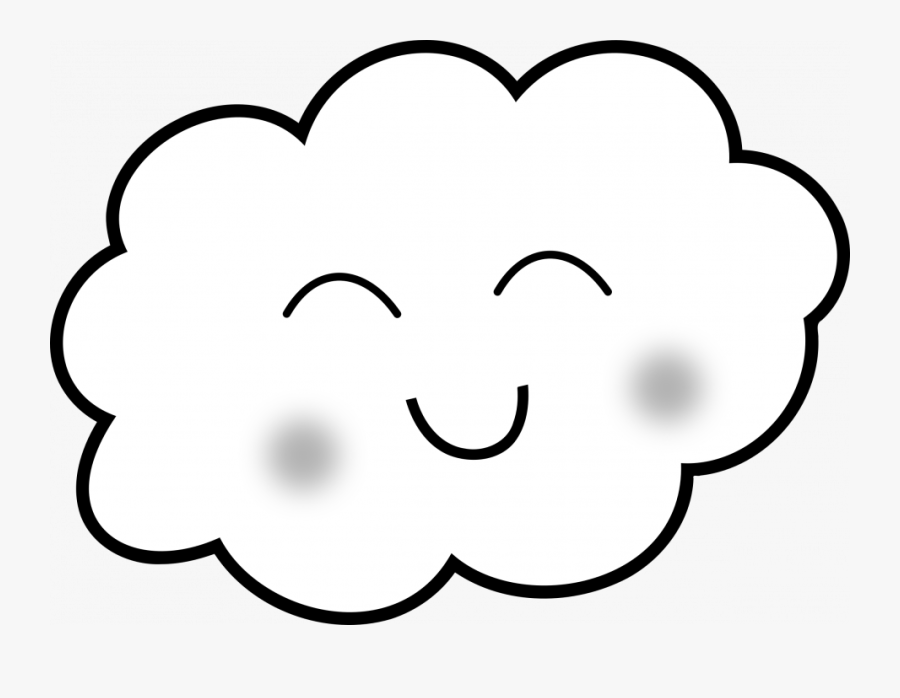 Cloud Coloring Pages To - Para Colorear De Nubes, Transparent Clipart
