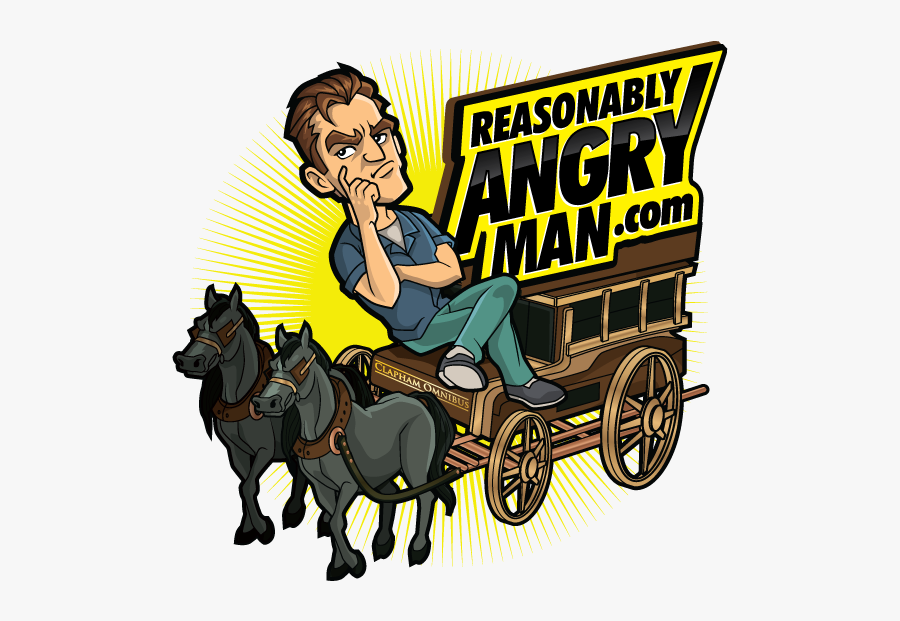 Reasonably Angry Man - Cartoon, Transparent Clipart