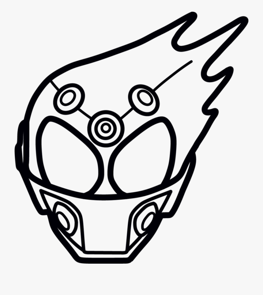 Kamen Rider Meteor Helmet Design By Dracoknight92 - Easy Kamen Rider Drawing, Transparent Clipart