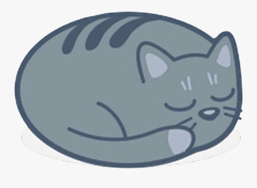 Cat Ico Icon - Cat Sleeping Transparent Background, Transparent Clipart