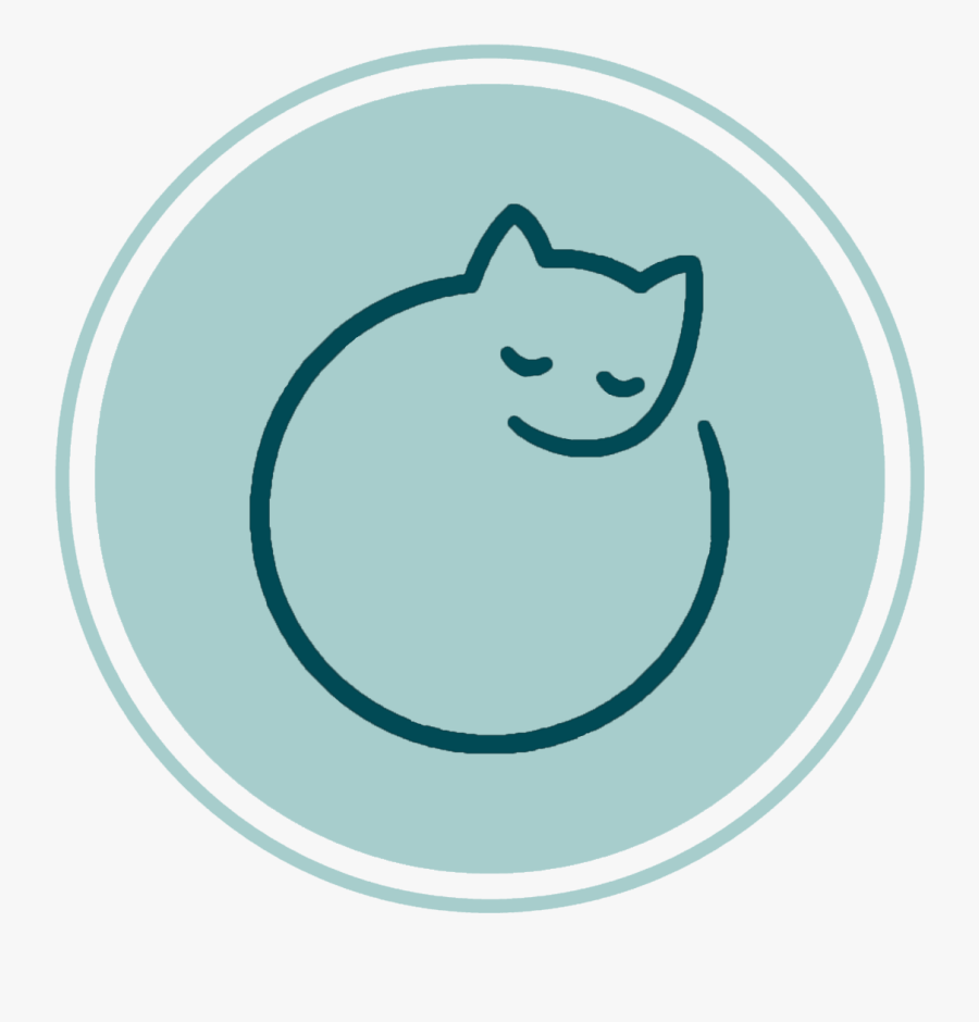 Transparent Sleeping Cat Png - Simple Cat Logo Design, Transparent Clipart